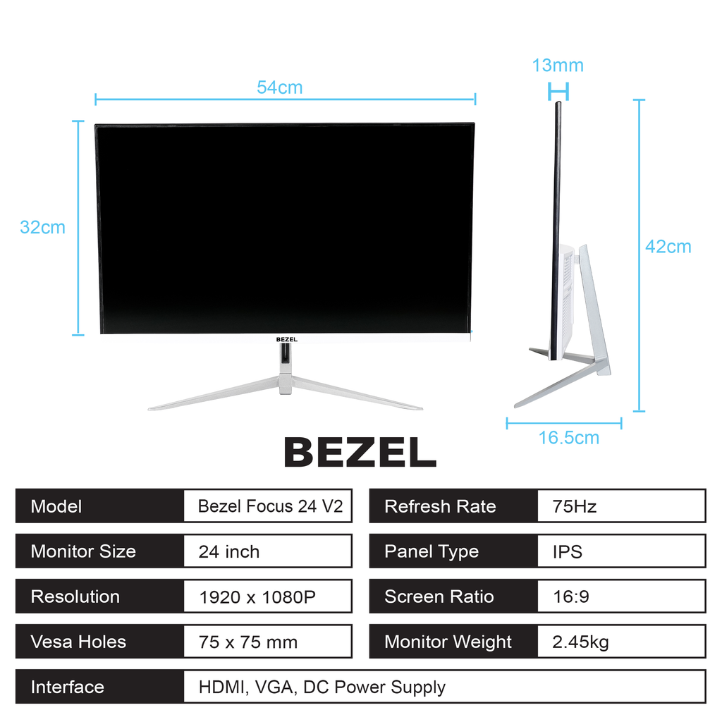 Bezel Focus 24 White